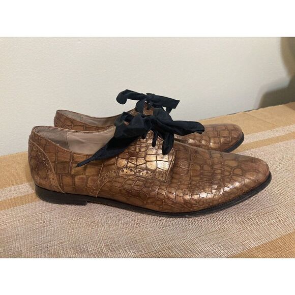Cole Haan Womens Leather 8.5 Alligator Print Loafer - Picture 1 of 9